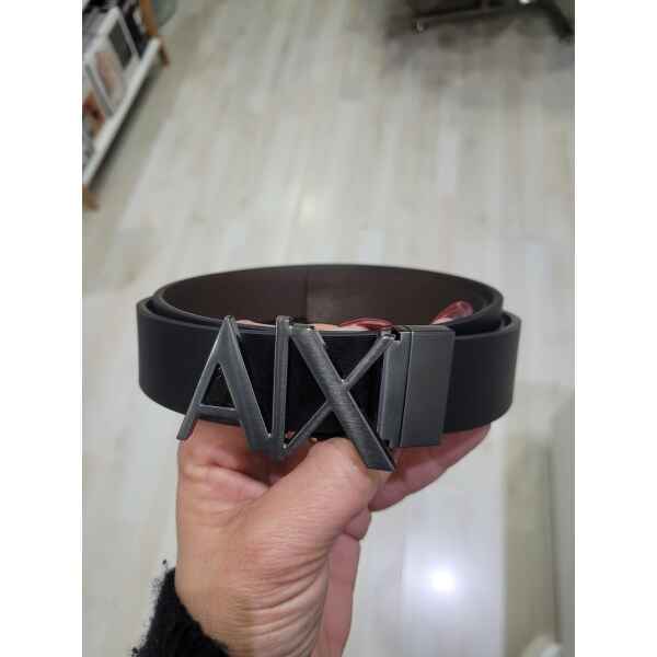 ARMANI EXHANGE BELT BLACK/DARK BROWN