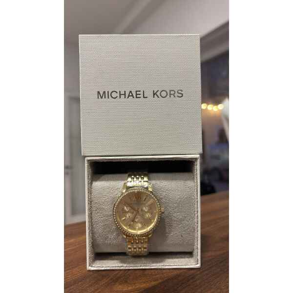 MK WATCH GOLD/ROUND SILVER STONES XII