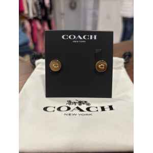 COACH EARRINGS GOLD CIRCLE