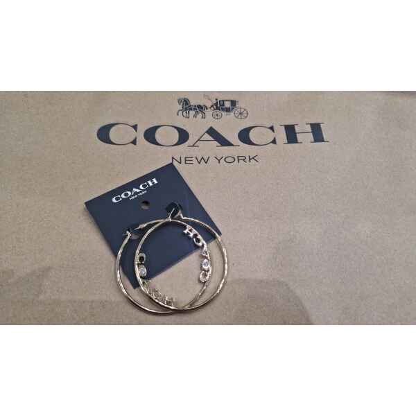 COACH HOOPS GOLD LETTERS