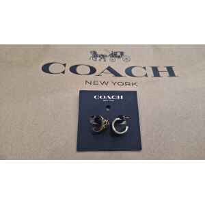 COACH GOLD/BLACK WIDE HOOP PATTERN