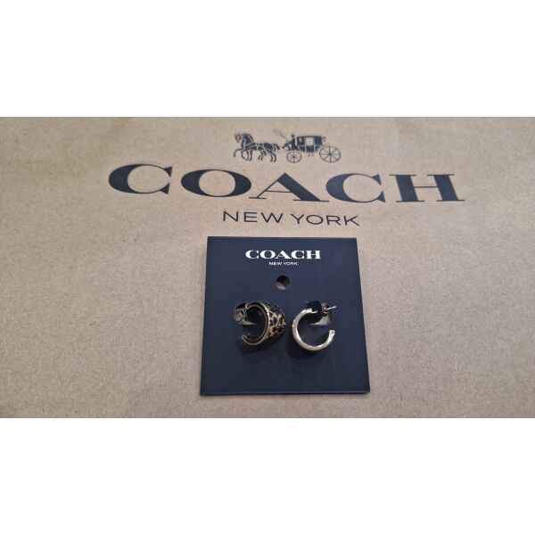 COACH GOLD/BLACK WIDE HOOP PATTERN