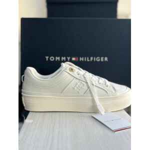 TH ESSENTIAL VULC SNEAKER MONOGRAM ECRU