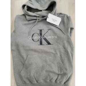 CK GREY HOODIE CLASSIC LOGO
