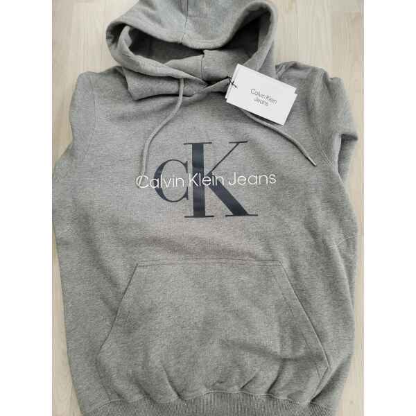 CK GREY HOODIE CLASSIC LOGO