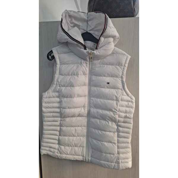 TH WHITE VEST LINES HOOD