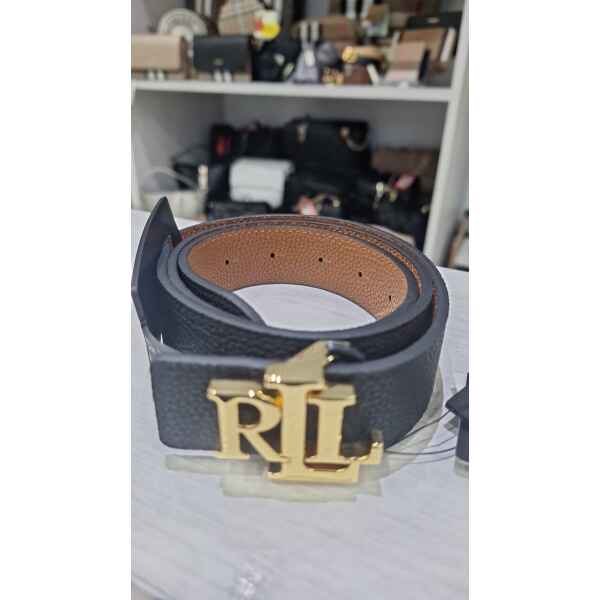 RL LEATHER BELT BLACK/BROWN
