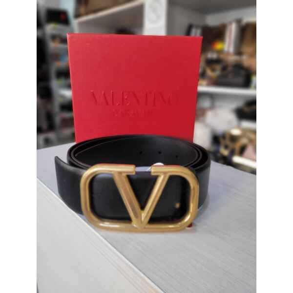 VALENTINO GOLD BUCKLE BLACK