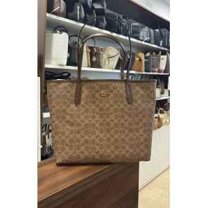 COACH SIG CITY TOTE TAN/BROWN