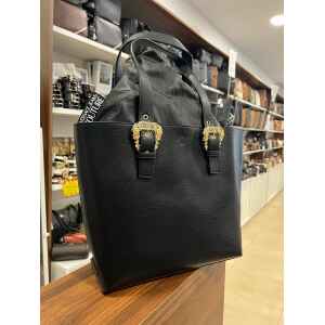 VERSACE JEANS COUTURE GRAINY PU TOTE BLACK