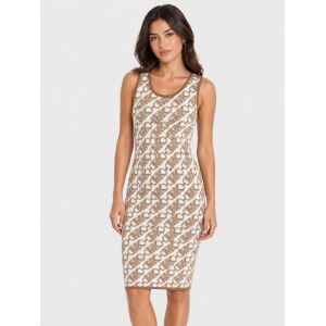 MK MONOGRAM DRESS BEIGE/WHITE