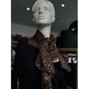 BURBERRY MONOGRAM PRINT SILK SCARF