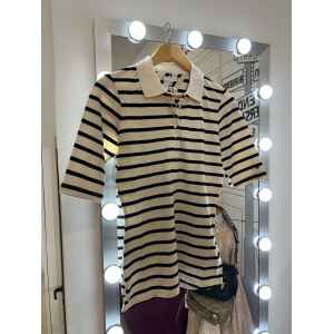 TH BLUE/WHITE HORIZONTAL LINES POLO SHIRT