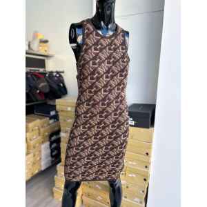 MK BROWN DRESS WITH MK MONOGRAM