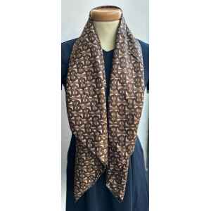 BURBERRY MONOGRAM PRINT SILK SCARF