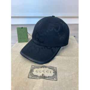 GUCCI BLACK MONOGRAM CAP