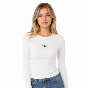 CK WHITE LONG SLEEVE T-SHIRT