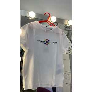 TH TSHIRT WHITE FLORAL DETAIL