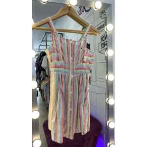 TH DRESS MULTI COLORED STRIPED