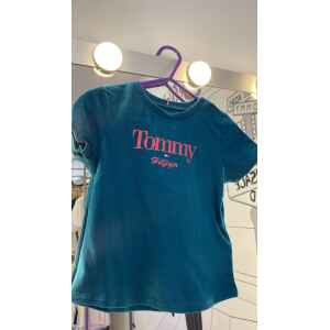 TH TSHIRT AQUAMARINE PINK LOGO