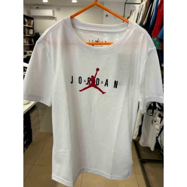JORDAN TSHIRT WHITE BLK/RED LOGO