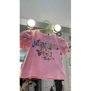 MOSCHINO TSHIRT PINK FLOWERS LOGO
