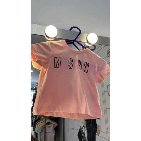 MOSCHINO TSHIRT LIGHT PINK BLK PINK LOGO