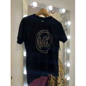 MICHAEL KORS STUDDED T-SHIRT BLACK