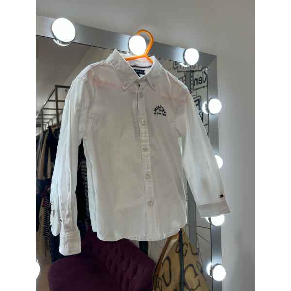 TH SHIRT WHITE LOGO BLACK NY