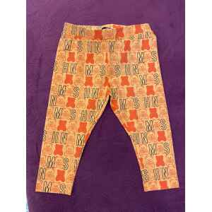 MOSCHINO LEGGINGS ORANGE TEDDY BEAR PATTERN