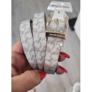 MICHAEL KORS THIN BELT VANILLA