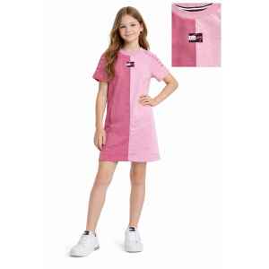 TH HALF PINK HALF FUCHSIA DRESS