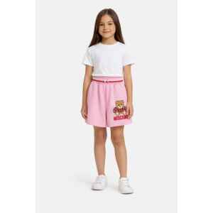 MOSCHINO PINK COTTON SHORT BEAR