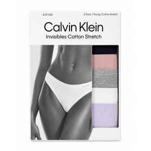 CK 5 PACK THONG INVISIBLES COTTON STRETCH