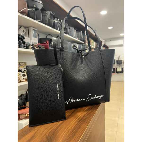 ARMANI BLACK TOTE WITH PURSE