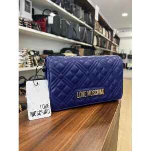 MOSCHINO QUILTED BLUE BAG
