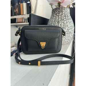 COCCINELLE CROSSBODY SMALL BLACK WITH GOLD
