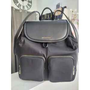 MICHAEL KORS CARA LARGE BACKPACK BLACK NYLON