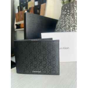 CK MEN WALLET TWILL MONO BLACK