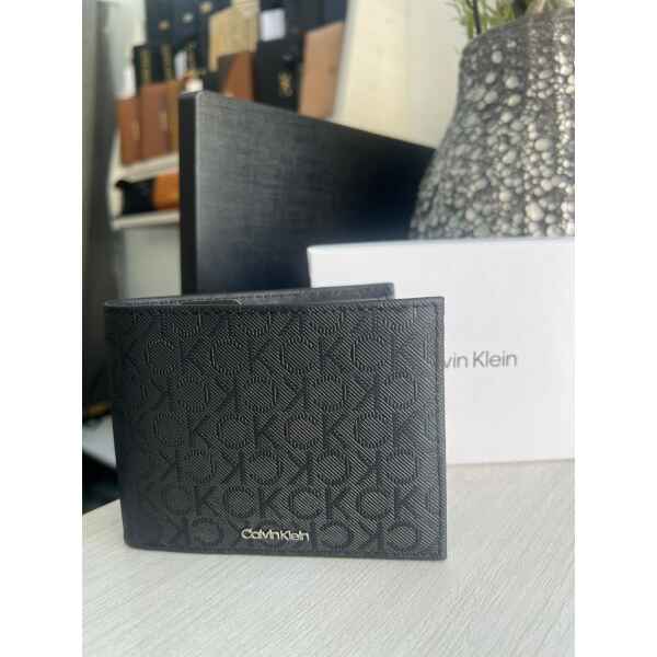CK MEN WALLET TWILL MONO BLACK