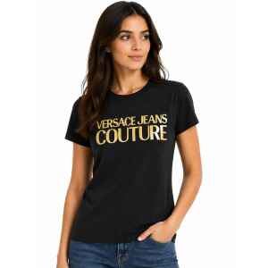 VERSACE JEANS COUTURE T-SHIRT BLACK/GOLD