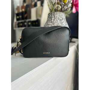 COCCINELLE CROSSBODY MEDIUM BLACK TWO ZIPS