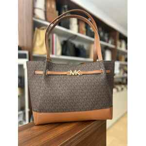 MK REED BELTED TOTE BROWN