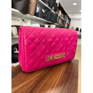 MOSCHINO QUILTED FUSCIA BAG
