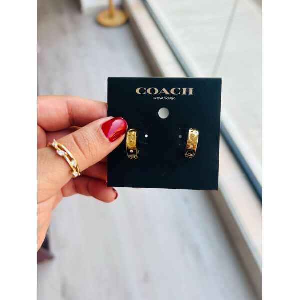 COACH ROSE GOLD EARRINGS