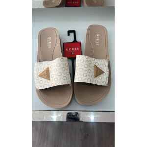 GUESS LOGO SLIDERS PARTIES IVORY