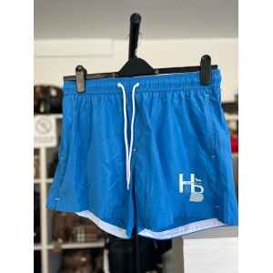 HB LIGHT BLUE MENS SWIMWEAR WITH WHITE LOGO