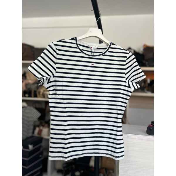 TH SLIM ESSENTIAL RIB WHITE STRIPES