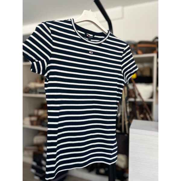 TH SLIM ESSENTIAL RIB NAVY STRIPES