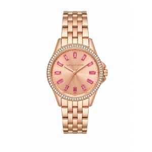 MK ROSEGOLD WATCH WITH FUSCHIA NUMBERS